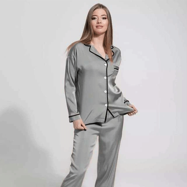 Gray Silk Nightwear for Women - Nightylux