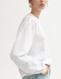 Nightylux-Basic Plain White Sweatshirt For Women - Nightylux