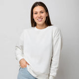 Basic Plain White Sweatshirt For Women - Nightylux