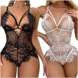 Sexy Lace Bodysuit Lingerie | Black & White Nighty Undergarments